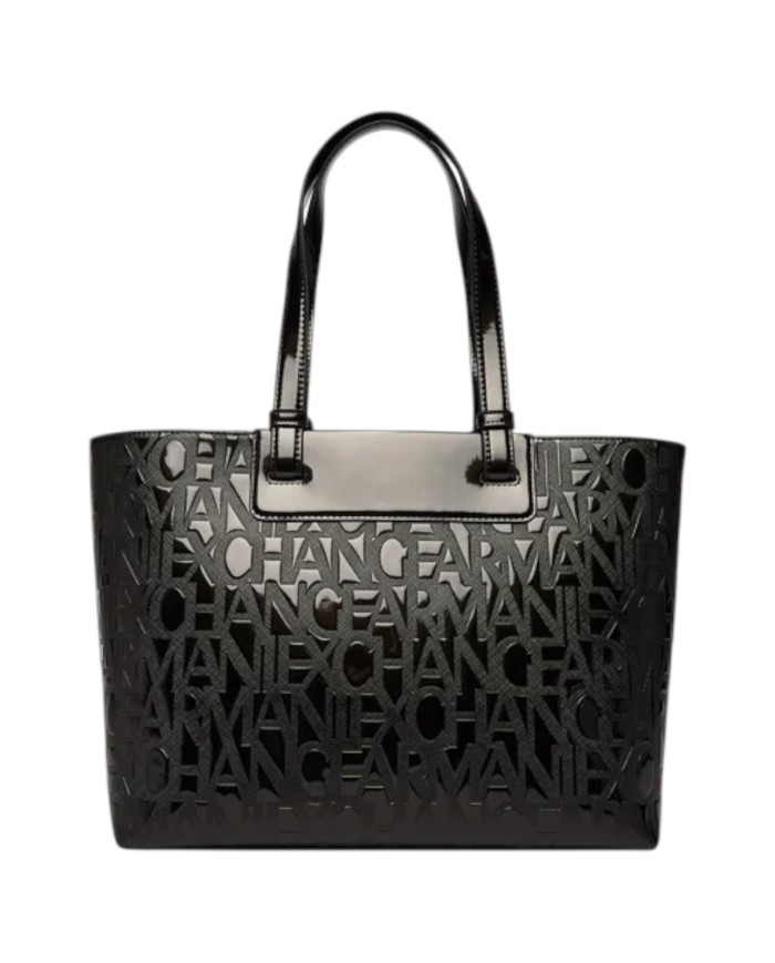 Shopper Armani Exchange Donna Embossed Logo Black