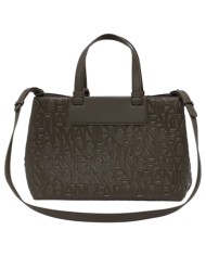 Shopper Armani Exchange Donna Con Tracolla Embossed Logo Antagonist Grey