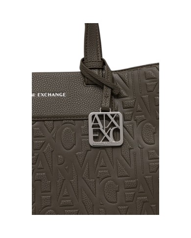 Shopper Armani Exchange Donna Con Tracolla Embossed Logo Antagonist Grey
