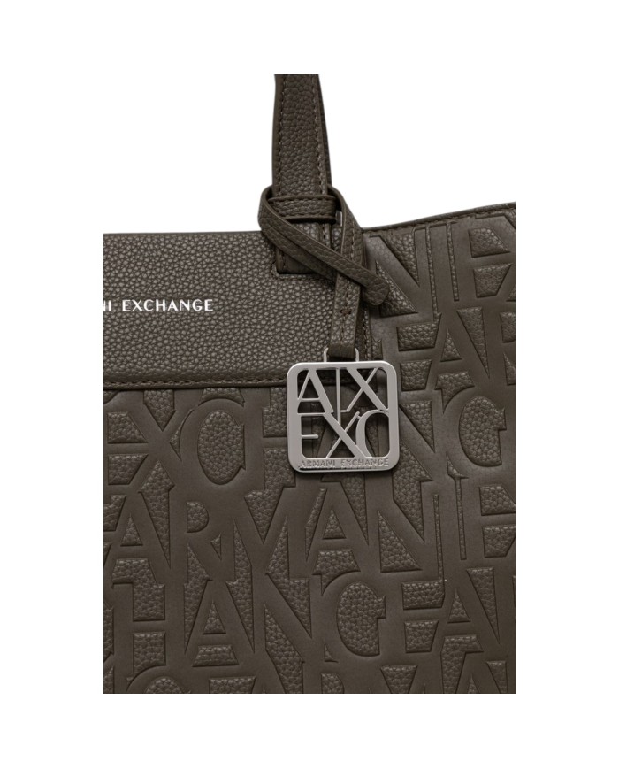 Shopper Armani Exchange Donna Con Tracolla Embossed Logo Antagonist Grey