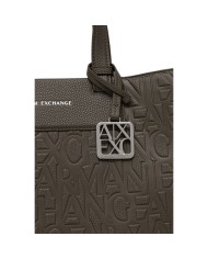 Shopper Armani Exchange Donna Con Tracolla Embossed Logo Antagonist Grey