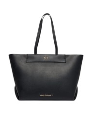 Shopper Armani Exchange Donna Line Logo Leather Black