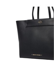 Shopper Armani Exchange Donna Line Logo Leather Black