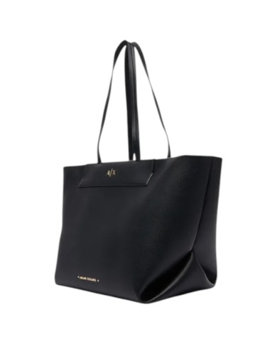 Shopper Armani Exchange Donna Line Logo Leather Black