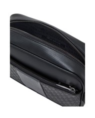 Pochette Armani Exchange Uomo Embossed Logo Leather Black Grey
