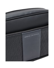 Pochette Armani Exchange Uomo Embossed Logo Leather Black Grey
