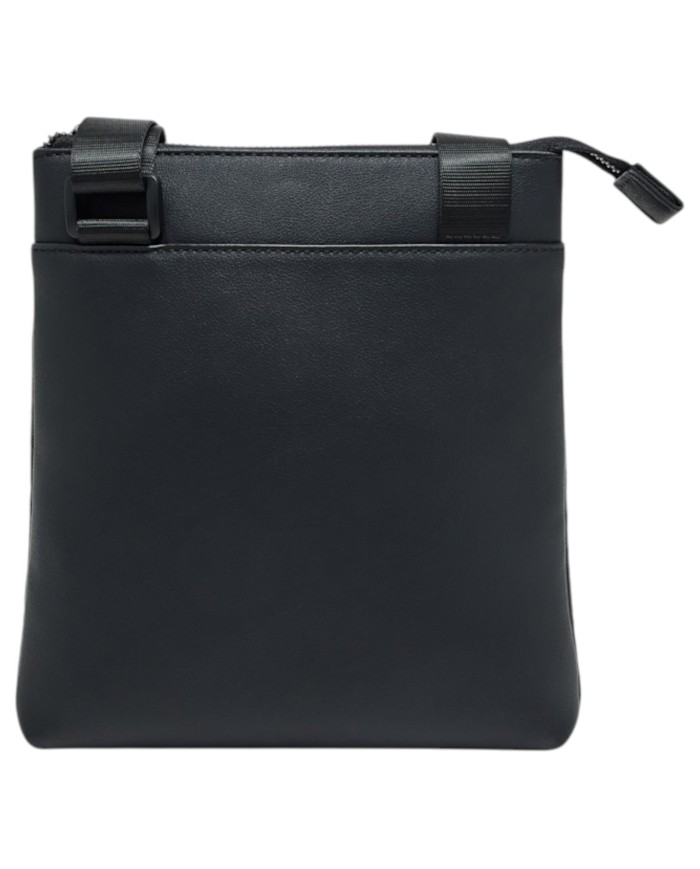 Borsello Armani Exchange Uomo Embossed A X Logo Leather Black