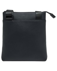 Borsello Armani Exchange Uomo Embossed A X Logo Leather Black