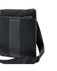 Borsello Armani Exchange Uomo Line Logo Leather Black Grey