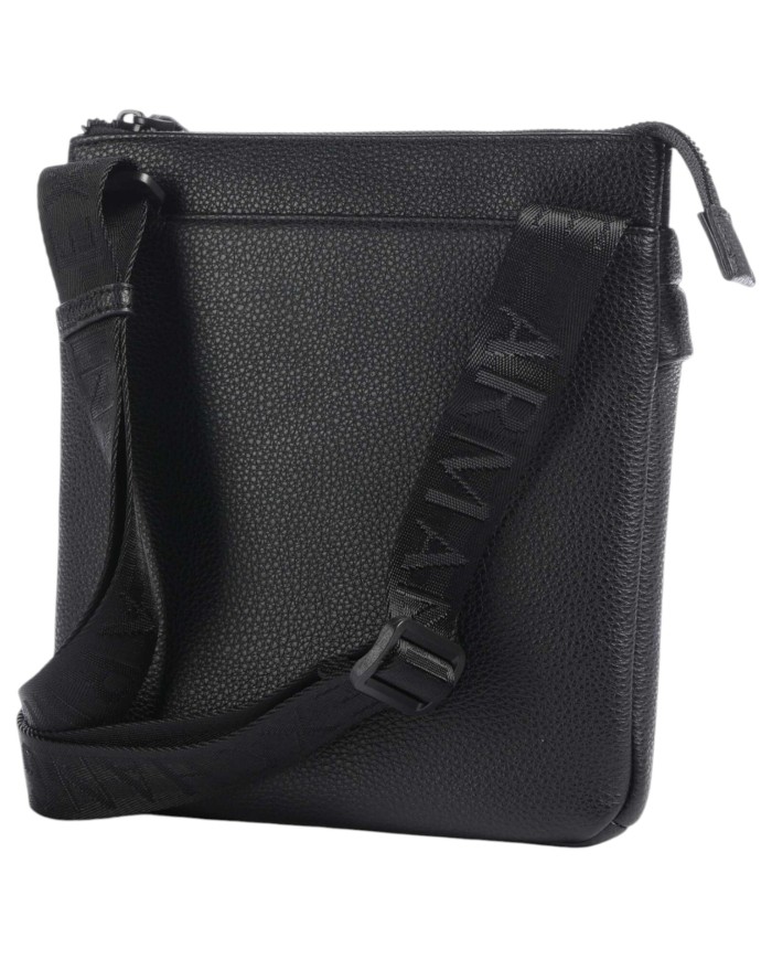 Borsello Armani Exchange Uomo Line Logo Leather Black