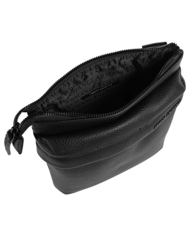 Borsello Armani Exchange Uomo Line Logo Leather Black