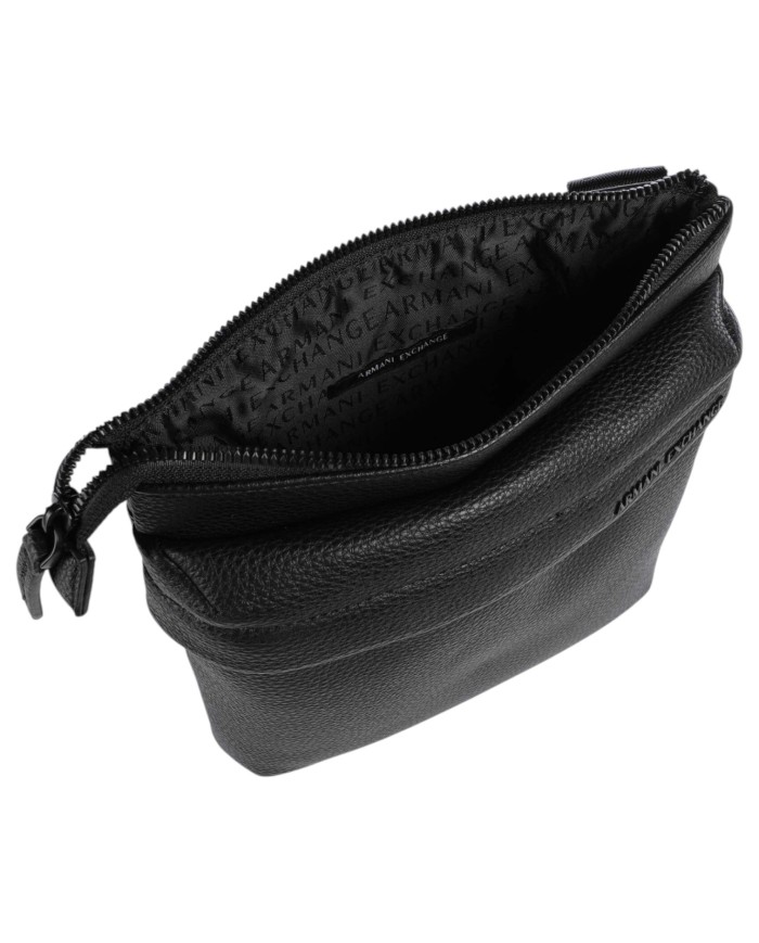 Borsello Armani Exchange Uomo Line Logo Leather Black