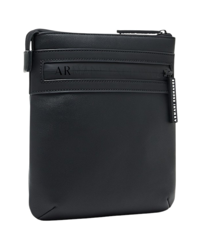 Borsello Armani Exchange Uomo Line Logo Leather Black