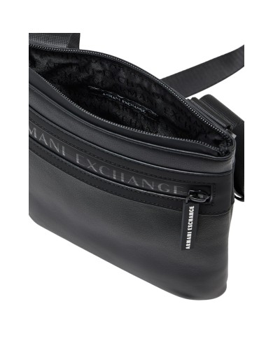 Borsello Armani Exchange Uomo Line Logo Leather Black