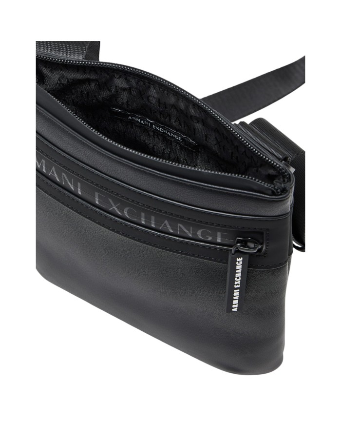 Borsello Armani Exchange Uomo Line Logo Leather Black