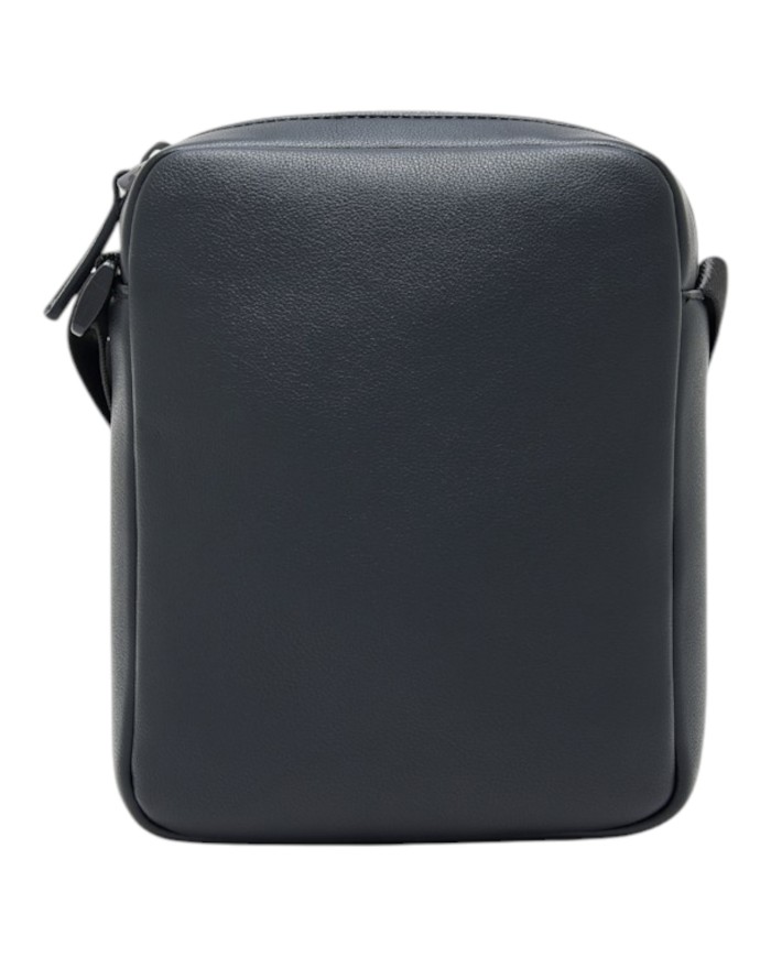 Borsello Armani Exchange Uomo Embossed A X Logo Leather Black