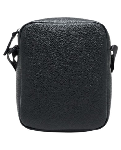 Borsello Armani Exchange Uomo Embossed A X Logo Leather Black