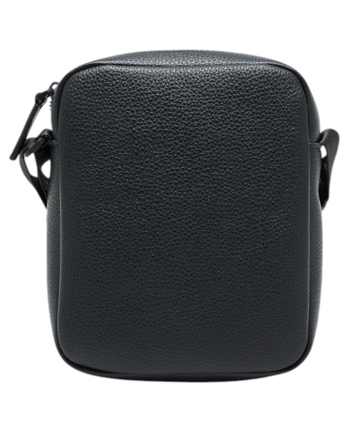 Borsello Armani Exchange Uomo Embossed A X Logo Leather Black