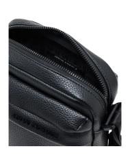 Borsello Armani Exchange Uomo Embossed A X Logo Leather Black