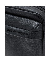 Borsello Armani Exchange Uomo Embossed A X Logo Leather Black