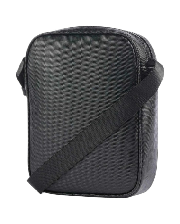 Borsello Armani Exchange Uomo Embossed A X Logo Leather Black Grey