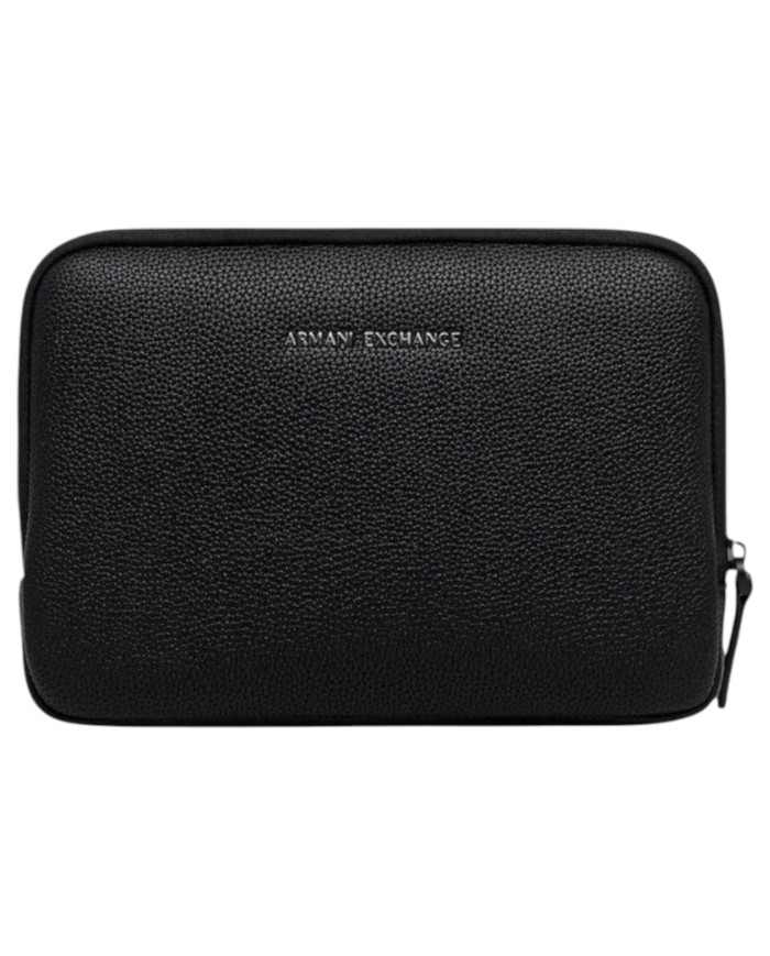 Pochette Armani Exchange Uomo Line Logo Leather Black