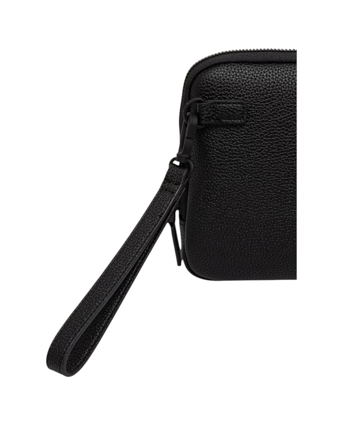 Pochette Armani Exchange Uomo Line Logo Leather Black