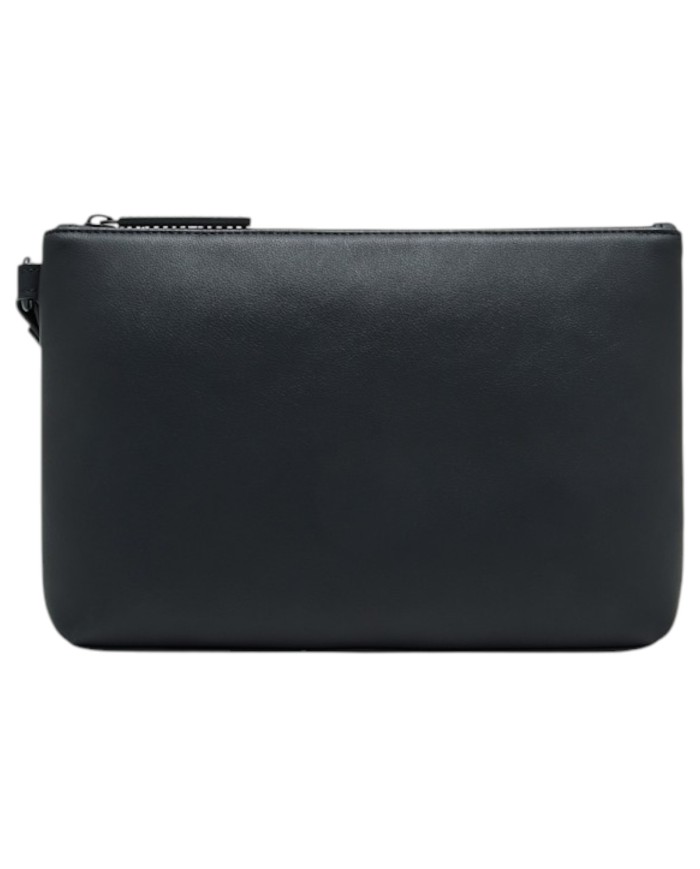 Pochette Armani Exchange Uomo Line Logo Leather Black