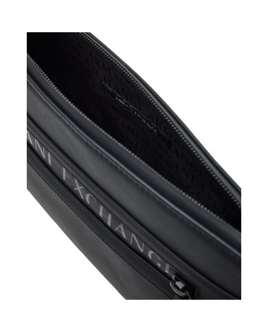 Pochette Armani Exchange Uomo Line Logo Leather Black