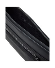 Pochette Armani Exchange Uomo Line Logo Leather Black