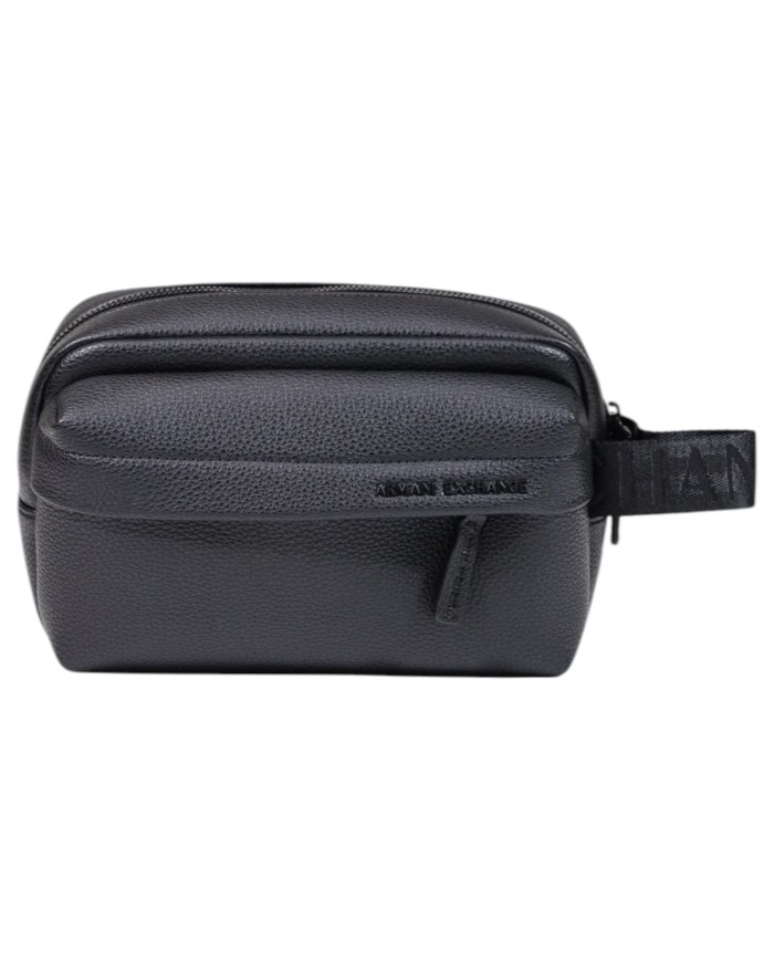 Pochette Armani Exchange Uomo Line Logo Leather Black