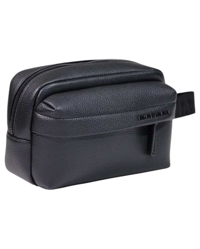 Pochette Armani Exchange Uomo Line Logo Leather Black