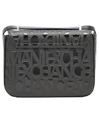 Tracolla Armani Exchange Donna Embossed Logo Leather Black