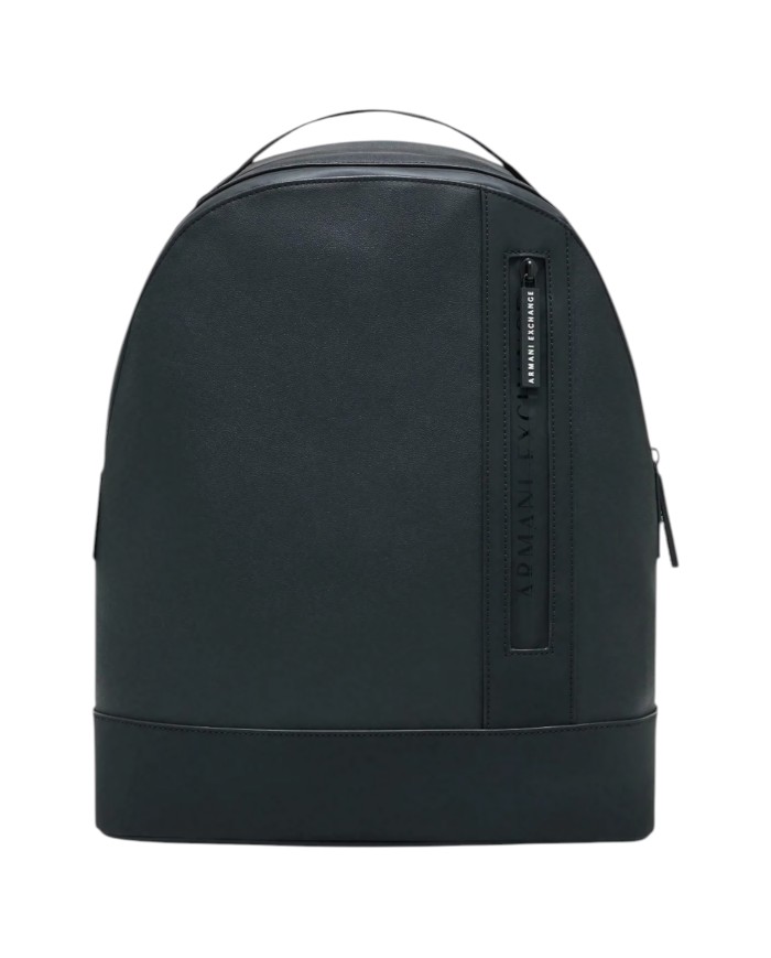 Zaino Armani Exchange Uomo Backpack Leather Petroleum Black