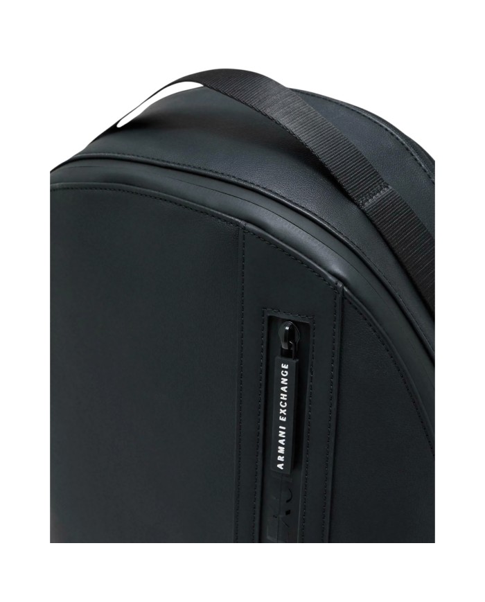 Zaino Armani Exchange Uomo Backpack Leather Petroleum Black