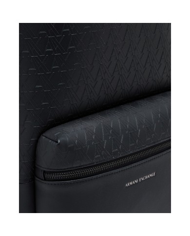 Zaino Armani Exchange Uomo A X Embossed Logo Leather Black