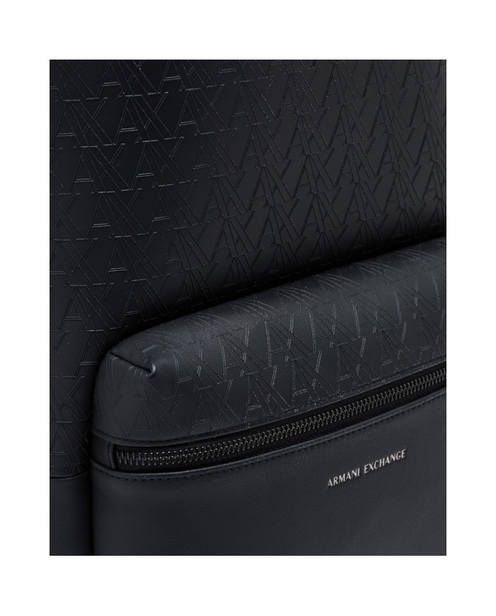 Zaino Armani Exchange Uomo A X Embossed Logo Leather Black
