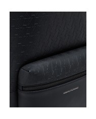 Zaino Armani Exchange Uomo A X Embossed Logo Leather Black