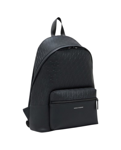 Zaino Armani Exchange Uomo A X Embossed Logo Leather Black