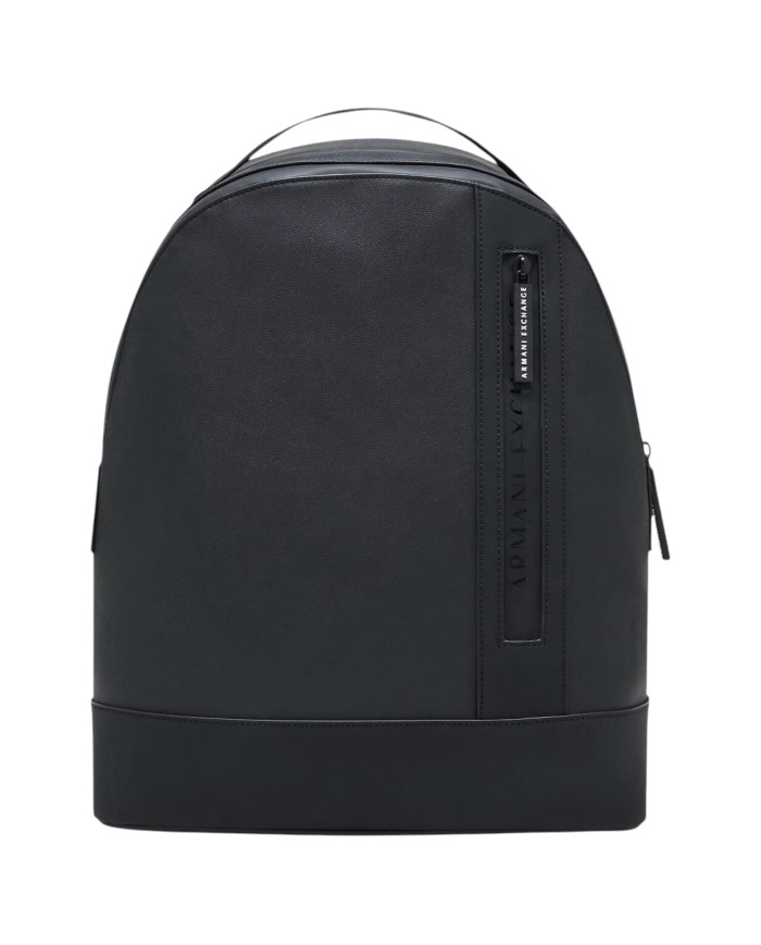 Zaino Armani Exchange Uomo Backpack Leather Black Black