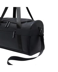 Borsone Armani Exchange Uomo Con Tracolla Line Logo Leather Black