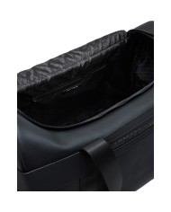 Borsone Armani Exchange Uomo Con Tracolla Line Logo Leather Black