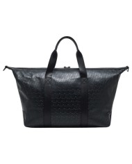 Borsone Armani Exchange Uomo Con Tracolla A X Embossed Logo Leather Black