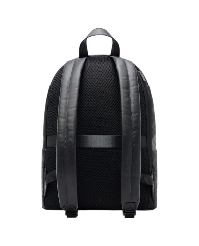 Zaino Armani Exchange Uomo Backpack A X Embossed Logo Leather Black Grey