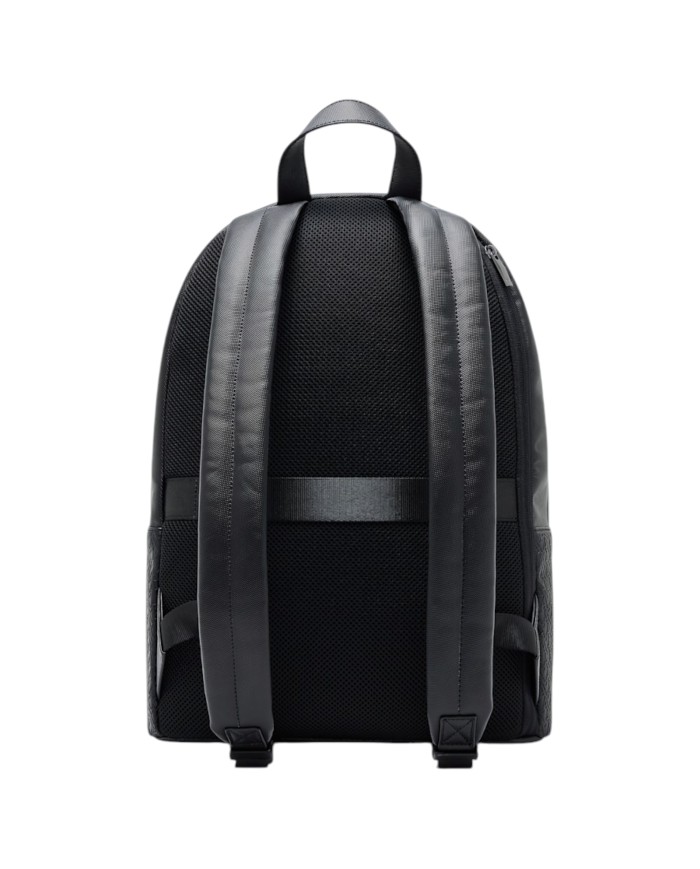 Zaino Armani Exchange Uomo Backpack A X Embossed Logo Leather Black Grey