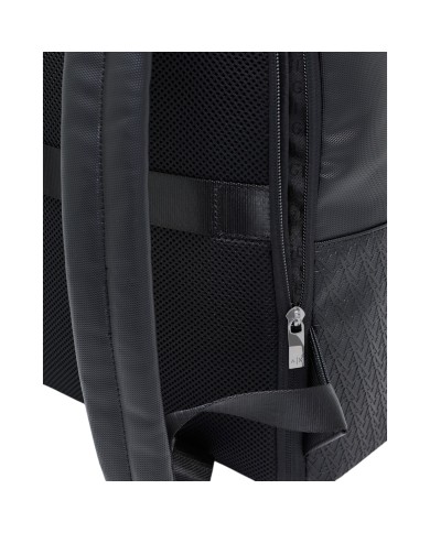 Zaino Armani Exchange Uomo Backpack A X Embossed Logo Leather Black Grey
