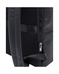 Zaino Armani Exchange Uomo Backpack A X Embossed Logo Leather Black Grey