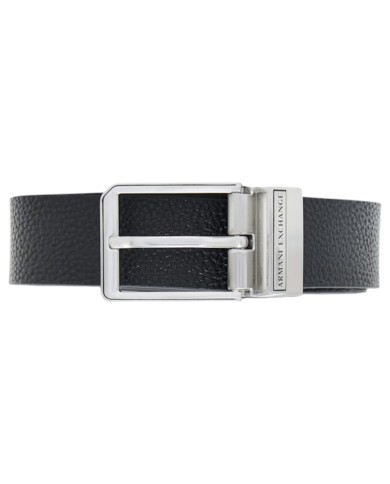 Cintura Armani Exchange Uomo Reversibile Leather Black Grey