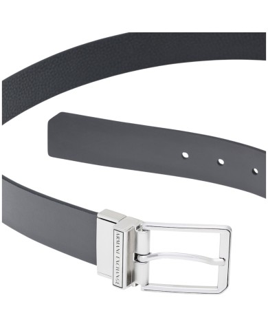 Cintura Armani Exchange Uomo Reversibile Leather Black Grey