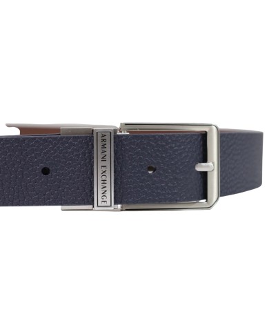 Cintura Armani Exchange Uomo Reversibile Leather Navy Brown